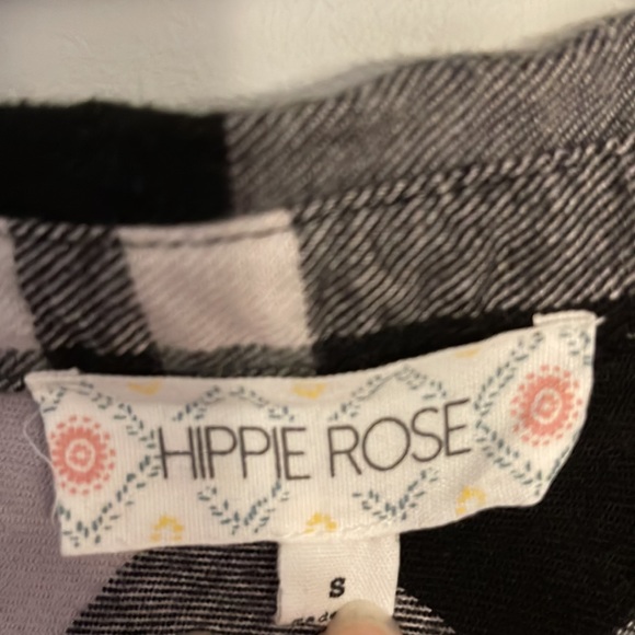 Hippie Rose Flannel Button Down Shirt Size Small - Picture 3 of 4